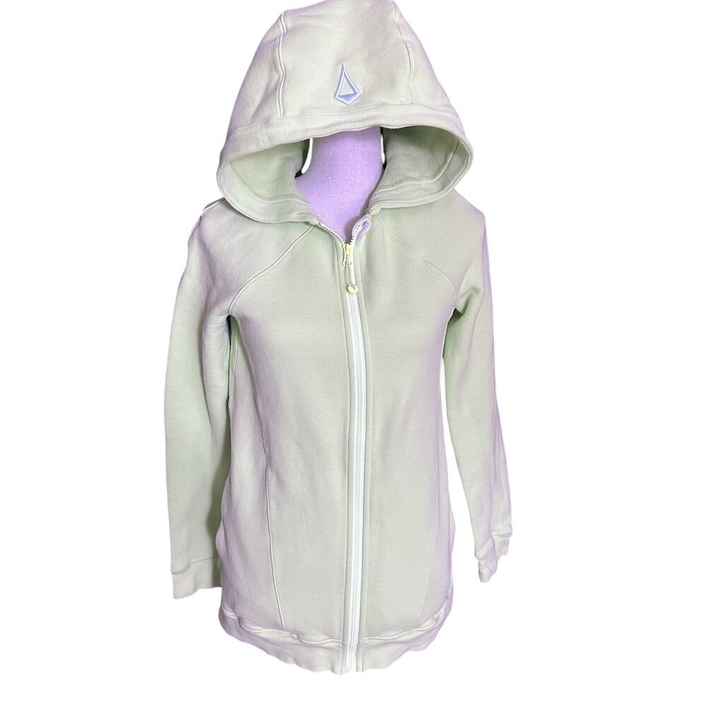 Ivivva By Lululemon Girls Full Zip Hoodie‎ Sweatshirt Size 14 Youth Lime Green